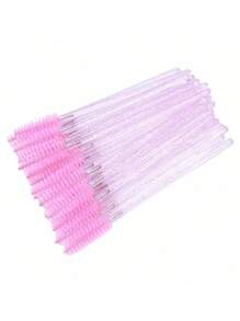 300 piezas 100 piezas 50 piezas Pinceles negros desechables de alta calidad para los ojos - Suaves, delicados, precisos para extensiones de pestañas, cejas y maquillaje, aptos para piel normal - Sin fragancia, varilla de plástico ABS, diseño de pincel de palma, fácil de usar - Set de maquillaje para ojos de mamá
