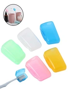 Cubierta para cepillo de dientes, estuche protector portátil para cabezal de cepillo de dientes para uso en casa, oficina, hotel y viaje. Adecuado para la mayoría de cepillos de dientes manuales y eléctricos. - Multicolor - Ver 2