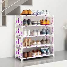 1pc Multi-Layer Plastic Storage Shoes Rack, Free Standing Shoes Rack, Easy Assembled Shoes Storage Shelf, Large Capacity Shoe Shelf, Suitable For Entryway, Hallway, Bedroom, Bathroom, Living Room - Purple - View 15