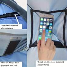 1 chiếc lều che nắng bãi biển mini bật lên, mái che di động tức thời, mái che nắng nhẹ để che nắng mặt và đầu trên bãi biển - Nhiều màu - Xem 4