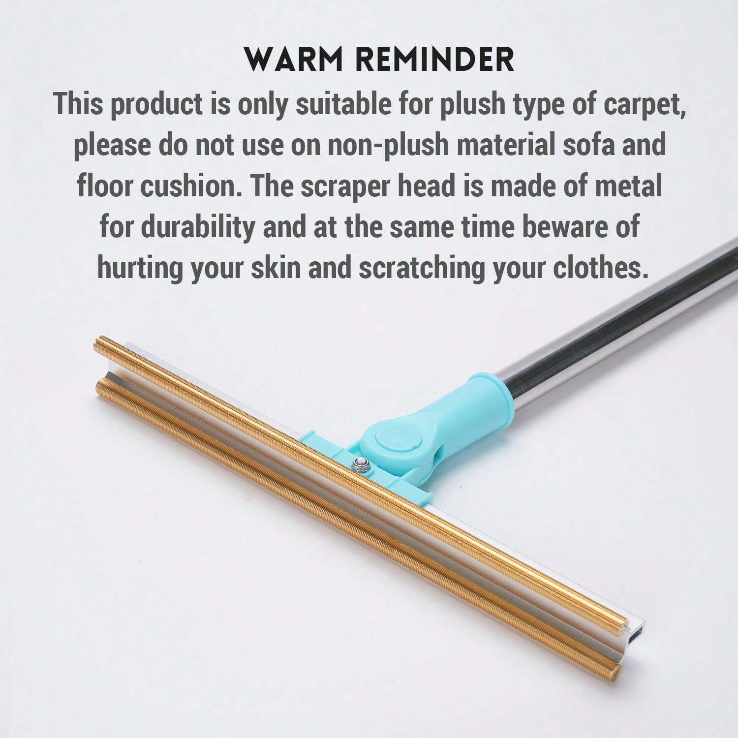 1pc 137X30cm Aluminum Alloy Long Handle Hair Removal Brush, Metal