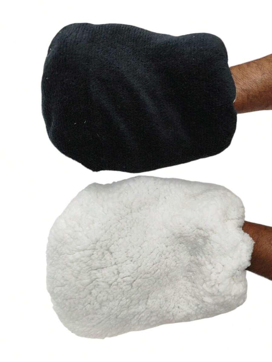 2 AUTOMATOVA CLEAN CAR CLEANING AND SANITIZING GLOVE MADE FROM SHERPA - 白色 - 查看 1