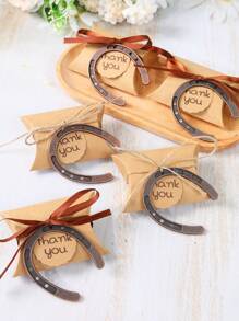 30Pcs Vintage Lucky Horseshoe Pendants,Guest Wedding Favors,Metal Horseshoes Decor With Kraft Paper Box And Label,Rustic Horseshoe Gifts For Wedding Party Decoration,Wedding Favors And Gifts For Guests,Bridal Shower ﻿ ﻿