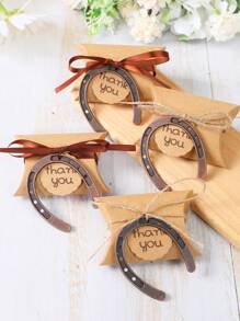 30Pcs Vintage Lucky Horseshoe Pendants,Guest Wedding Favors,Metal Horseshoes Decor With Kraft Paper Box And Label,Rustic Horseshoe Gifts For Wedding Party Decoration,Wedding Favors And Gifts For Guests,Bridal Shower ﻿ ﻿
