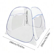 CNCEST Zanzariera pieghevole portatile CNCEST, 200 x 180 x 145 cm, zanzariera da viaggio a baldacchino con borsa portaoggetti, tende a baldacchino a doppia porta per camera da letto, campeggio all'aperto