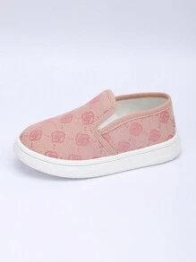 Lässige Kinder Loafers mit Rose-Stickerei, flache Loafers