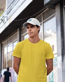 Men's T-Shirt 100% Cotton Premium Jesus Is Shirt Streetwear - 黃色 - 查看 2