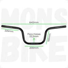 Motorcycle Type High Bike Handlebar Kit + Foam + Table Support - 黑色 - 查看 2