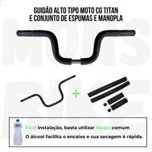 Motorcycle Type High Bike Handlebar Kit + Foam + Table Support - 黑色 - 查看 3