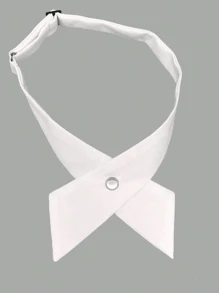 Gravata masculina transversal, gravata borboleta formal simples de cor sólida, adequada para escola, recepção, banquete e outras ocasiões