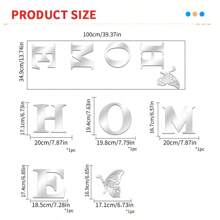 5 piezas de pegatinas de espejo acrílico 3D con eslogan, adecuadas para la decoración del pasillo y la entrada, pegatinas, vinilos decorativos para el hogar, artículos de decoración de primavera para refrescar su hogar, pegatinas de decoración de festivales, regalos de cumpleaños, graduación, decoración de pared, decoración de habitación, espejo de pared, espejo para habitación, decoración de baño, decoración de sala de estar - Dorado - Ver 7