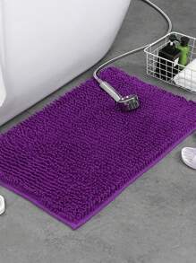 1pc Plain Anti-slip Bath Rug - Purple - View 6