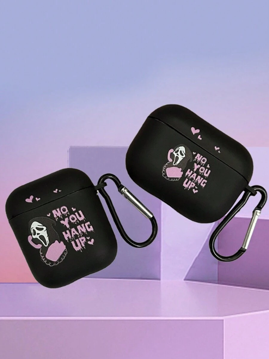 1 件趣味恶魔哑光黑色保护壳适用于 Apple AirPods 蓝牙耳机,防摔 - 彩色 - 查看 1