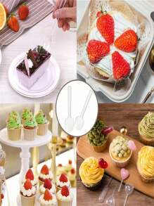 100/200/300/500 Stück klare kleine Plastiklöffel, Eislöffel, Dessertlöffel, Kaffeelöffel, Party-Besteck, wiederverwendbar, passend für Hochzeit, Festival, Zusammenkunft, Kuchen, Dessert, Kaffee & Obstsalat Verkostungslöffel, für Halloween oder Weihnachtsfeier