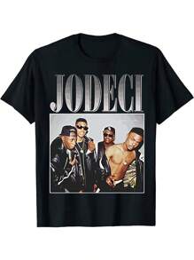 Hip-Hop Party Portrait Print Men's Cotton Short-Sleeved T-Shirt 190gsm