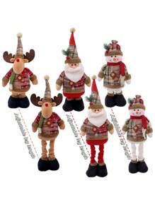 1 件，圣诞节创意伸缩装饰摆件，腿部伸缩家居装饰，适用于节日场景布置窗户桌面展示最佳礼物 - 彩色 - 查看 8