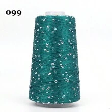 Summer Ice Silk Yarn With Sparkling Beads And Sequins Hair/Scarf Yarn, Diy Hand Crochet Knitting Fine Thread On - Multicolor - View 7