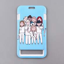 1入卡通實習醫生設計手機吊飾帶卡片套,適用於公車卡,身份證,工卡和校園卡,裝飾配件 - 彩色 - 查看 2