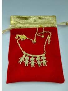 Necklace Canga With One Two Three Four Or Five Sons Daughters Mother's Love - 金色 - 查看 5
