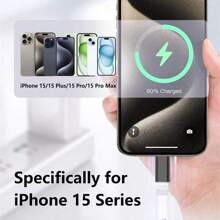 2 件 Lightning 转 USB-C 适配器兼容 Apple Iphone 15 Pro Max Plus、小米充电线（仅充电！），不支持数据/音频传输和 Type-C 转 USB 3.0 适配器可充电和传输数据兼容笔记本电脑、台式电脑和其他设备。 - 彩色 - 查看 7