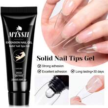 Mtssii 3 Bottle3 20ml Solid Nail Glue Nail Tips Gel For Press On Nails, Adhesive 3in 1 Nail Gel For Fake Nails, Super Strong Acrylic Nail Gel For Manicure Extension, False Nails Adhesive Glue Long Lasting - Clear - View 3