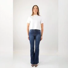 Women's Flare Jeans Brand S R - 藏蓝色 - 查看 6