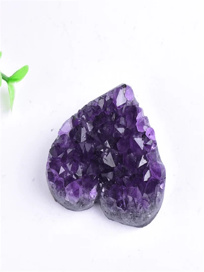3-7pcs Natural Amethyst Cluster, Amethyst Geode, Heart-Shaped Gemstone, Amethyst Mineral Specimen Decor