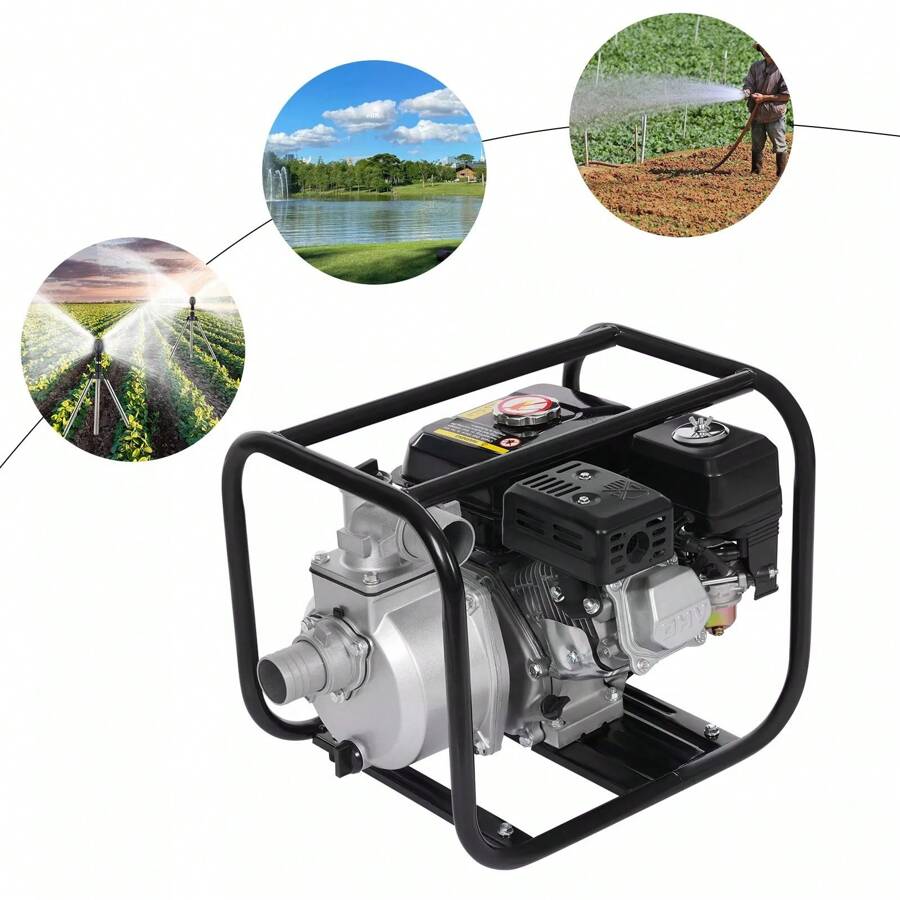 4Stroke Gasoline Engine Water Pump, 6.5HP Gasoline Powered Water