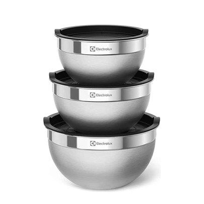 Conjunto de Bowls Tigelas de Inox Electrolux Com Tampa