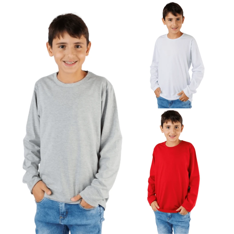 KIT OF 3 LONG SLEEVE KNITTED TOPS FOR BOYS - Xám - Xem 1