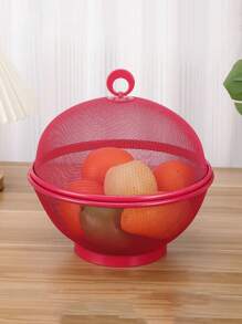 1 件装厨房用具圆形带盖水果盘沥水篮，网状食物盖，户外网状食物保护罩，可重复使用的野餐食物盖，适用于户外露营派对，适用于蔬菜和水果 - 彩色 - 查看 10
