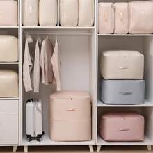 Heavy-Duty Self-Compression Storage Bags, Portable Clothes, Blanket & Comforter Organizer Bags, Great For Travel & Closet Organization Closet Organization And Storage Clothes Storage Bins Bedroom Storage Home Clothes Storage Organizer Closet Organization And Storage - Multicolor - View 6