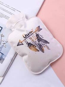 1 pieza Botella de agua caliente con diseño minimalista de cielo estrellado de moda - Blanco - Ver 2