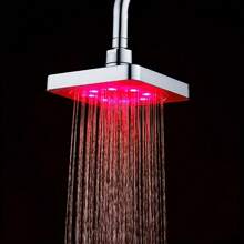 Luxury 6" Square Rain Shower Head High Flow Rainfall Showerhead 7 Color Changing, Bathroom Accessories - 變體1 - 查看 3