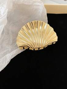 1 件全新漆皮扇贝发夹，发爪发饰，时尚简约，适合日常、拍照、度假旅行 - 彩色 - 查看 3