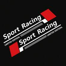 2 件运动赛车贴纸图案限量版运动风格乙烯基薄膜装饰贴花适用于奥迪宝马大众丰田标致梅赛德斯奔驰雷诺汽车配件 - 60x11cm/23.62x4.33inch - 查看 10