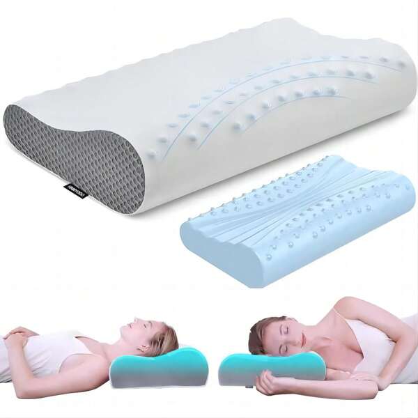 Oreiller en mousse à mémoire de forme réglable en hauteur, oreiller orthopédique, oreiller ergonomique adapté à différentes positions de sommeil