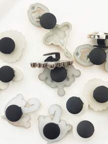 16PCS Ballet Girl Shoe Charms ABS Bling Buckles Decorations DIY Rhinestone Umbrella Pins Clog Accessories Decor Fit Women Lady Adults Sandals Hole Garden Shoes Bubble Slides Slippers Beach Bag Xmas Halloween Birthday Party Gifts (Shoes Not Included)