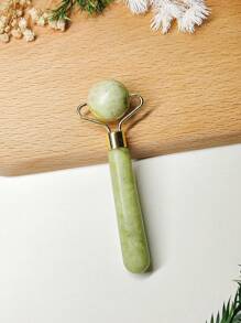 Set de 1/3 piezas de rodillo de jade y raspador Gua Sha, rodillo facial de masaje con herramienta de raspado Gua Sha, masajeador de piedra de jade para anti-envejecimiento, adelgazamiento y firming, rejuvenecer rostro y cuello, eliminar arrugas y bolsas en los ojos, raspador Gua Sha de acero inoxidable