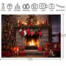 1 tấm vải phông nền chụp ảnh chủ đề giá sách ấm cúng cho ngày sinh nhật đầu tiên, chụp ảnh chân dung trong studio - Nhiều màu - Xem 13