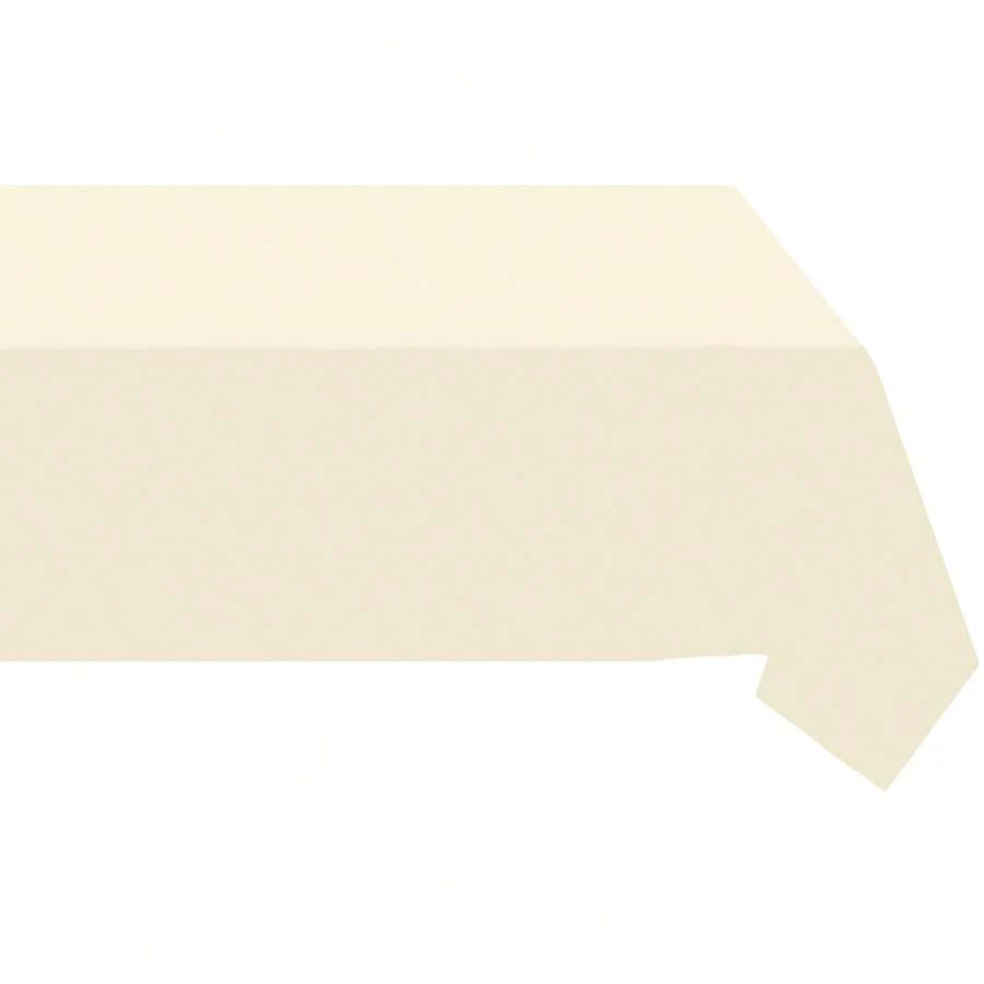 1 Pack Disposable Pastel Color Tablecloth, Plastic Table Cover, 54in X 72in / 137 X 183cm Rectangle Table Cover For Party Supplies Wedding Birthday Home Table Decorations - Beige - View 1