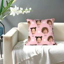 1 chiếc vỏ gối in ảnh và tên theo yêu cầu, vỏ gối in một mặt, thích hợp làm quà tặng Ngày của Mẹ, Ngày của Cha, Lễ Tạ ơn, Ngày Nhà giáo, v.v. Tự tạo vỏ gối ảnh của riêng bạn, món quà lý tưởng cho gia đình, bạn bè và chính bạn. Vỏ gối thoáng khí, nhẹ, có thể giặt, vui nhộn, dễ thương, ấm áp, mềm mại, thoải mái, thanh lịch, tối giản, tùy chỉnh, cá nhân hóa, độc đáo. - Hồng - Xem 2