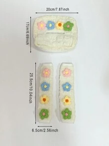1 Bộ: Vỏ dây an toàn ô tô họa tiết hoa bồng dễ thương, Bảo vệ vai, + 1 hộp đựng khăn giấy hoa bồng màu trắng, Phụ kiện ô tô cho mọi mùa - Nhiều màu - Xem 7