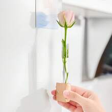 Nam châm hình bình hoa, nam châm trang trí tủ lạnh hình ống trồng cây thủy canh, thích hợp để trang trí tủ lạnh tại nhà và văn phòng. - Nhiều màu - Xem 2