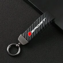 1 pièce porte-clés de voiture, porte-clés couleur fibre de carbone, boucle mode, anneau porte-clés de voiture pour Toyota, Mitsubishi, MG - couleur de la fibre de carbone - Voir 4