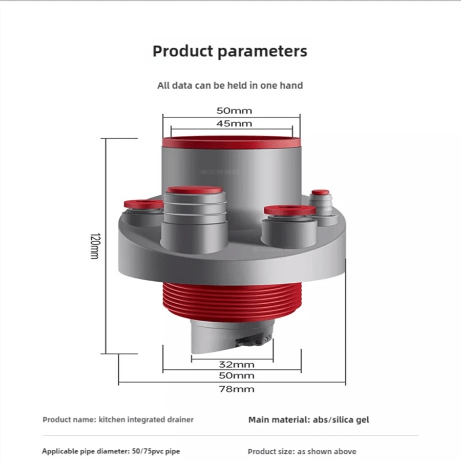 Kitchen Sink Filter Drain Cover, OdorProof AntiClogging Seal