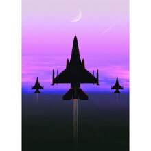 1 tấm áp phích hành tinh máy bay phản lực tranh vải in HD hiện đại nghệ thuật treo tường hình ảnh cho phòng khách trang trí nhà không có khung - Nhiều màu - Xem 26