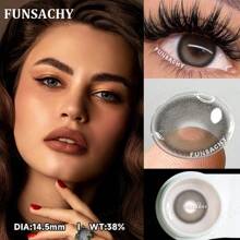 FUNSACHY 处方隐形眼镜 HAWAII 系列 0~-8.00 自然软性隐形眼镜 14.5mm 眼部化妆年度使用 - 灰色 - 查看 4