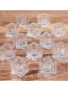 1 cái/2 cái Đế nến trong suốt, Thiết kế pha lê tự nhiênĐế nến trang trí nhà cửa - Nhiều màu - Xem 8