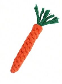 1 件手工制作的宠物狗绳咀嚼玩具 - 专为牙齿清洁和胡萝卜设计，非常适合家居装饰、汽车悬挂、小宠物玩具。返校、生日、成人、情人节和节日礼物 - 橘色 - 查看 7